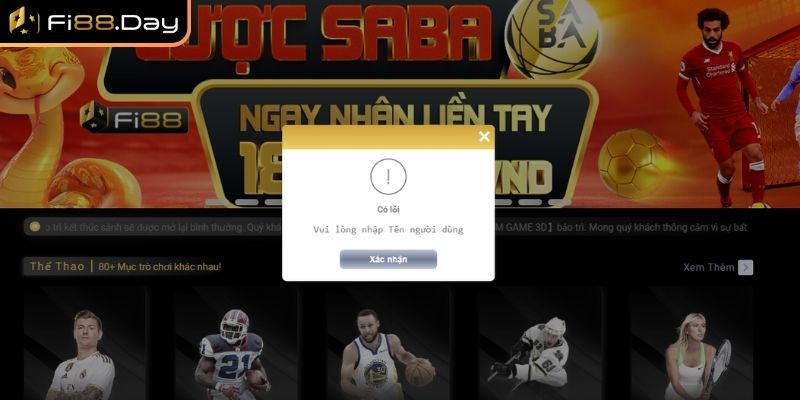 Lỗi do tài khoản bị khóa